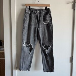 American Eagle Outfitters Gray Distressed Jeans